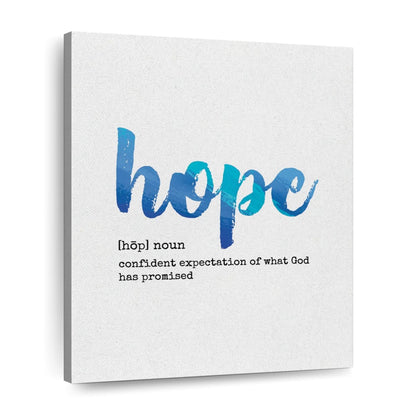 Hope Definition Canvas Wall Art - Canvas Religious Wall Art - Christian Wall Decor Living Room