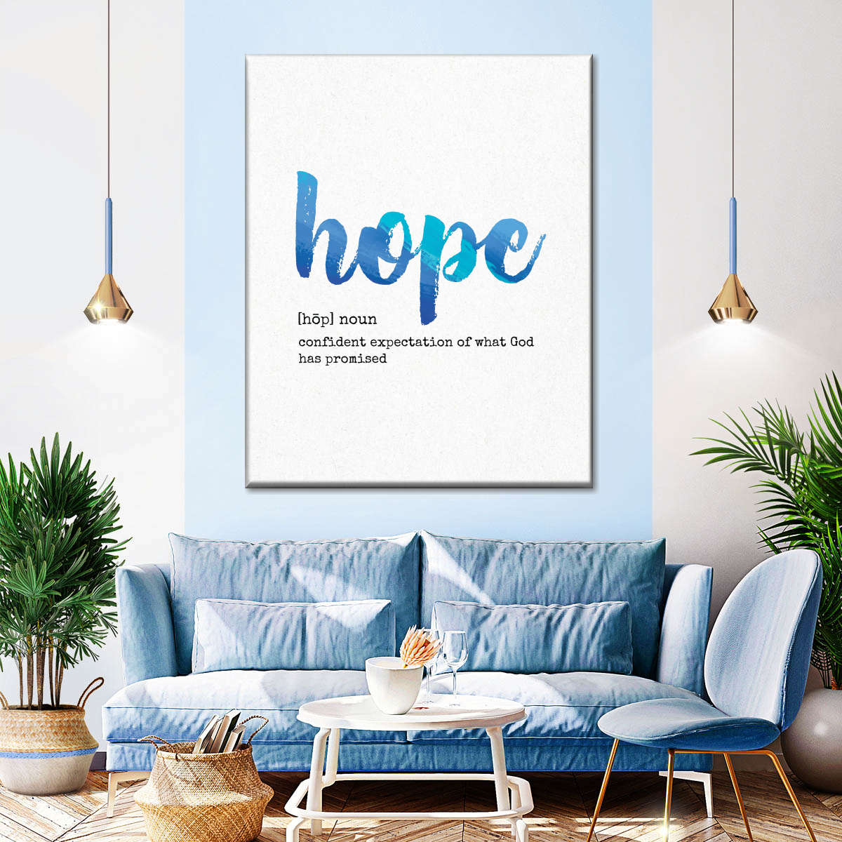 Hope Definition Canvas Wall Art - Canvas Religious Wall Art - Christian Wall Decor Living Room