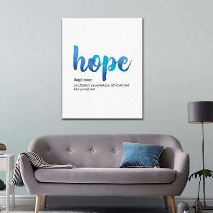 Hope Definition Canvas Wall Art - Canvas Religious Wall Art - Christian Wall Decor Living Room