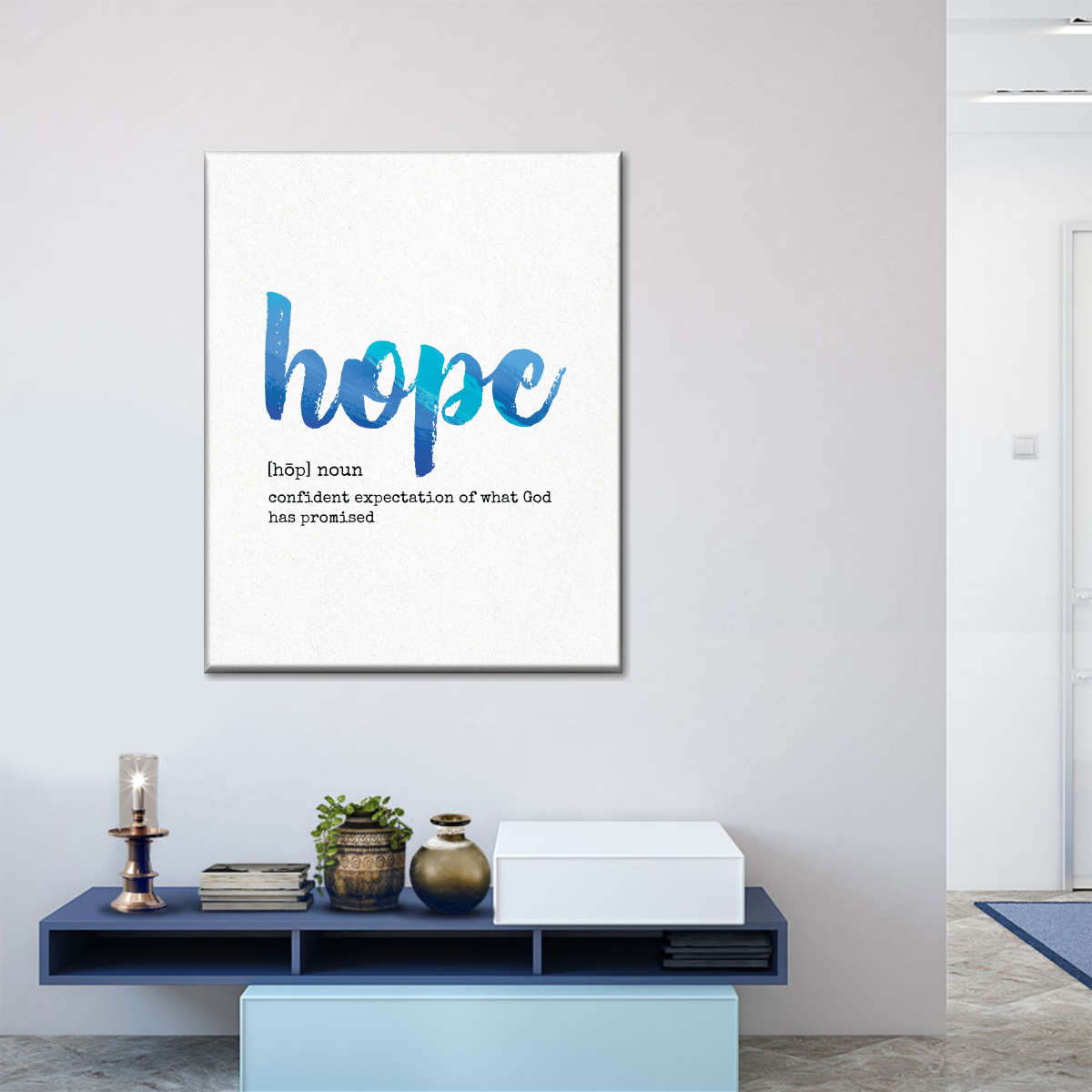 Hope Definition Canvas Wall Art - Canvas Religious Wall Art - Christian Wall Decor Living Room