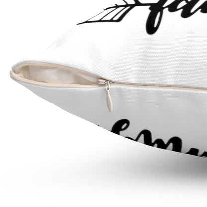 Hope Faith Love Family Christian Pillow