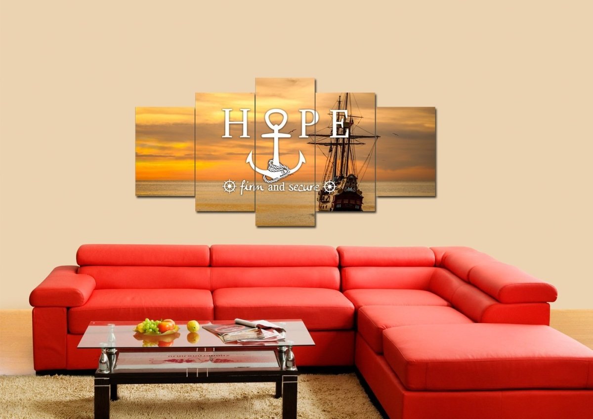 Hope Firm And Secure Wall Art Canvas Print - Christian Canvas Wall Art