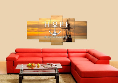 Hope Firm And Secure Wall Art Canvas Print - Christian Canvas Wall Art