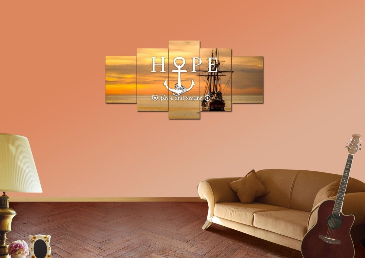 Hope Firm And Secure Wall Art Canvas Print - Christian Canvas Wall Art
