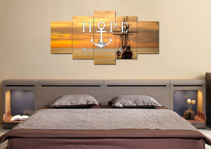 Hope Firm And Secure Wall Art Canvas Print - Christian Canvas Wall Art