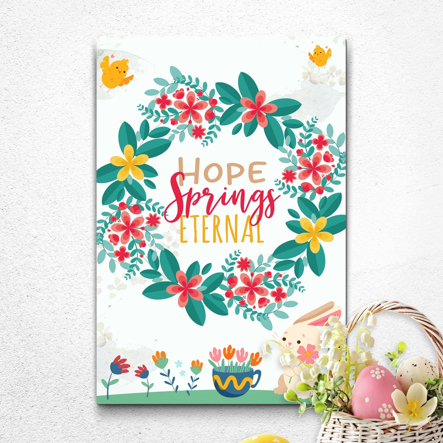 Hope Springs Eternal Canvas Wall Art - Easter Canvas Pictures - Religious Wall Decor