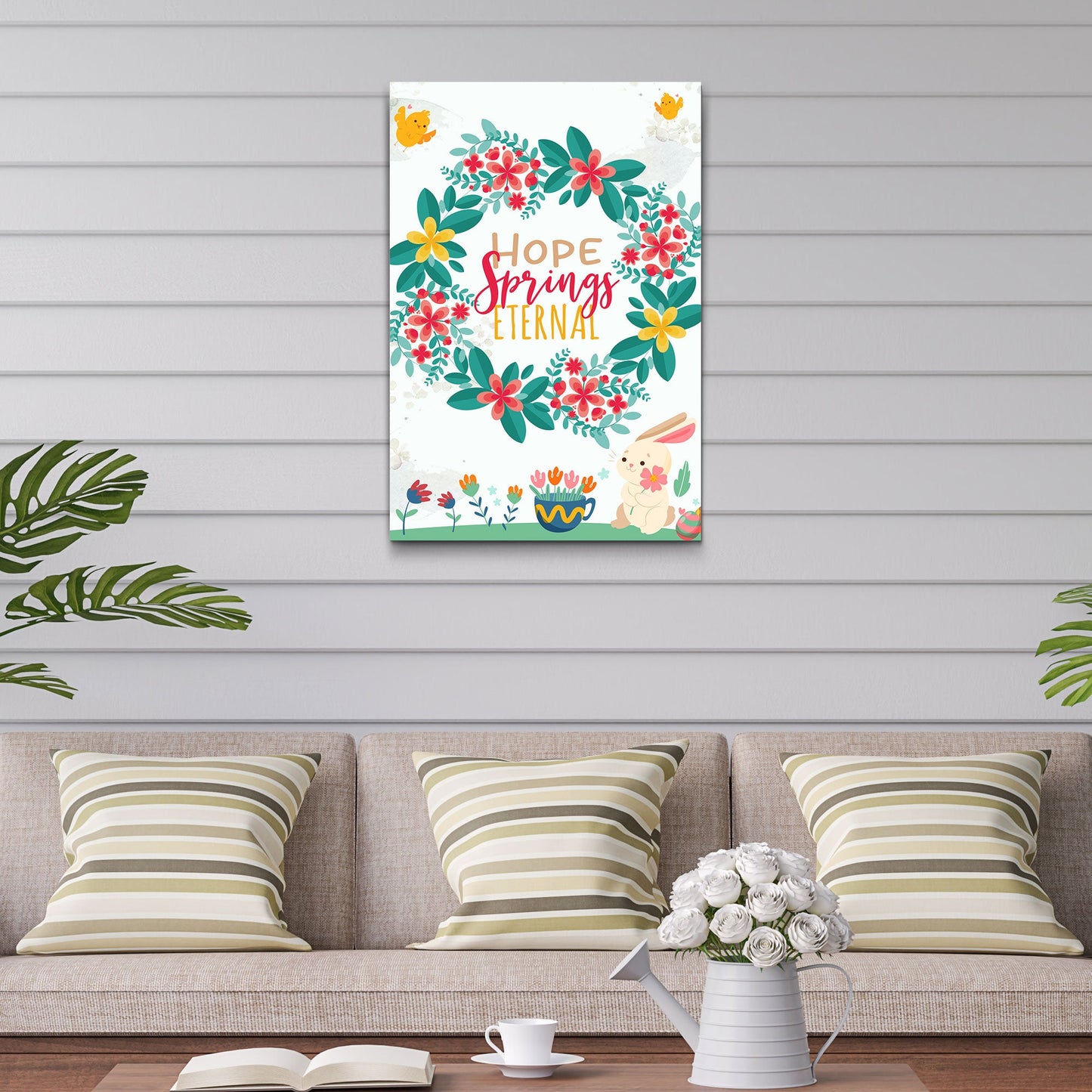 Hope Springs Eternal Canvas Wall Art - Easter Canvas Pictures - Religious Wall Decor