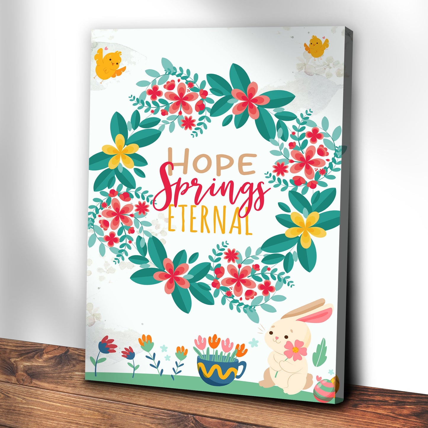Hope Springs Eternal Canvas Wall Art - Easter Canvas Pictures - Religious Wall Decor