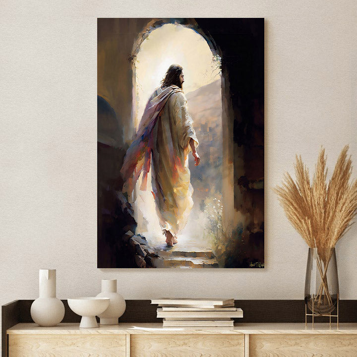 Hope Springs From Him Easter Resurrection From The Tomb - Jesus Canvas Pictures - Christian Wall Art