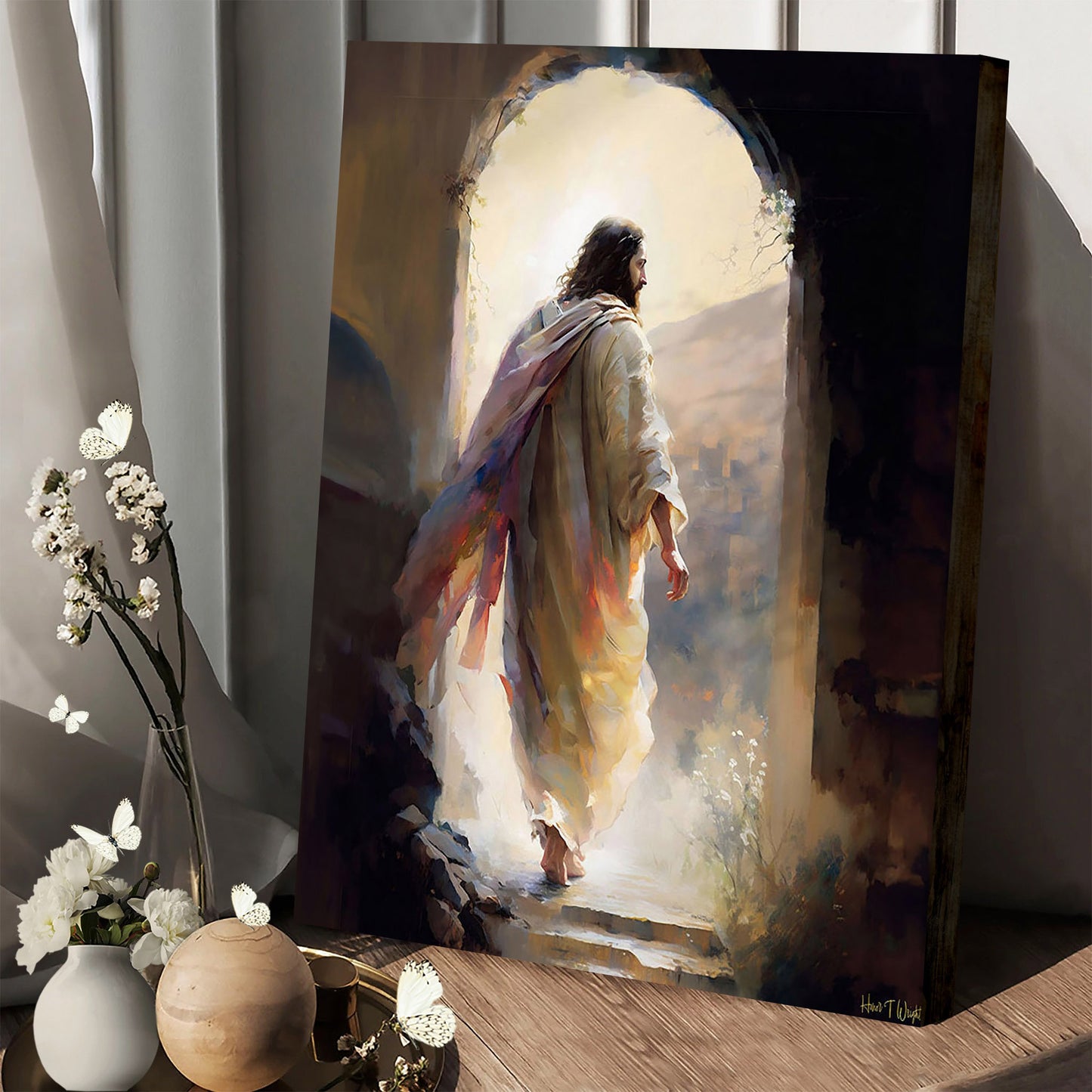 Hope Springs From Him Easter Resurrection From The Tomb - Jesus Canvas Pictures - Christian Wall Art