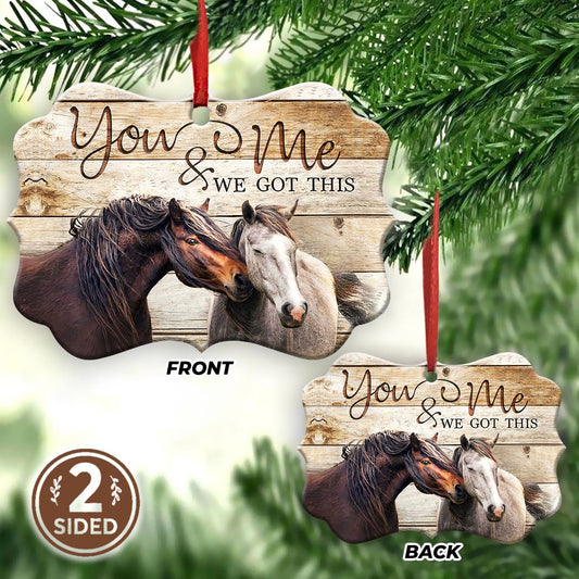 Horse Couple You And Me Metal Ornament - Christmas Ornament - Christmas Gift