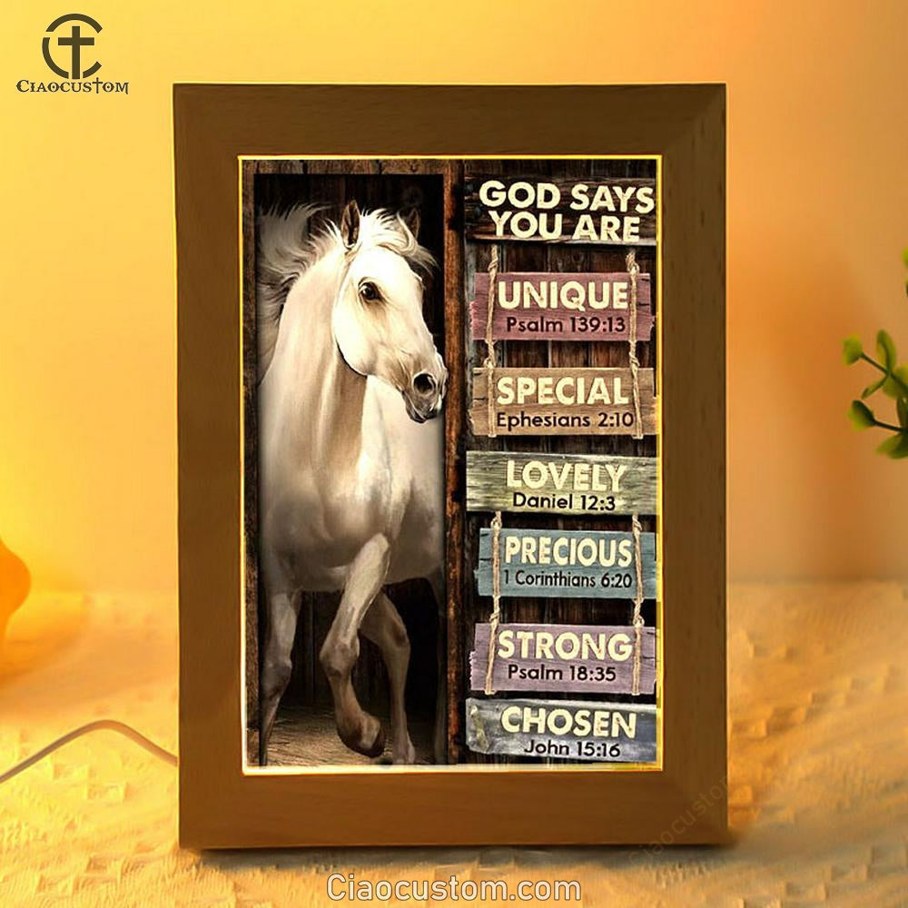 Horse Jesus Is Lord God Says You Are Frame Lamp