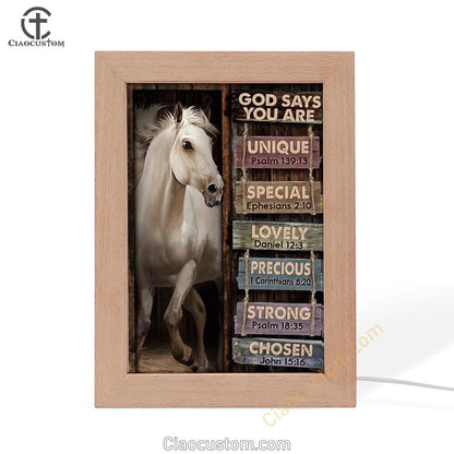 Horse Jesus Is Lord God Says You Are Frame Lamp