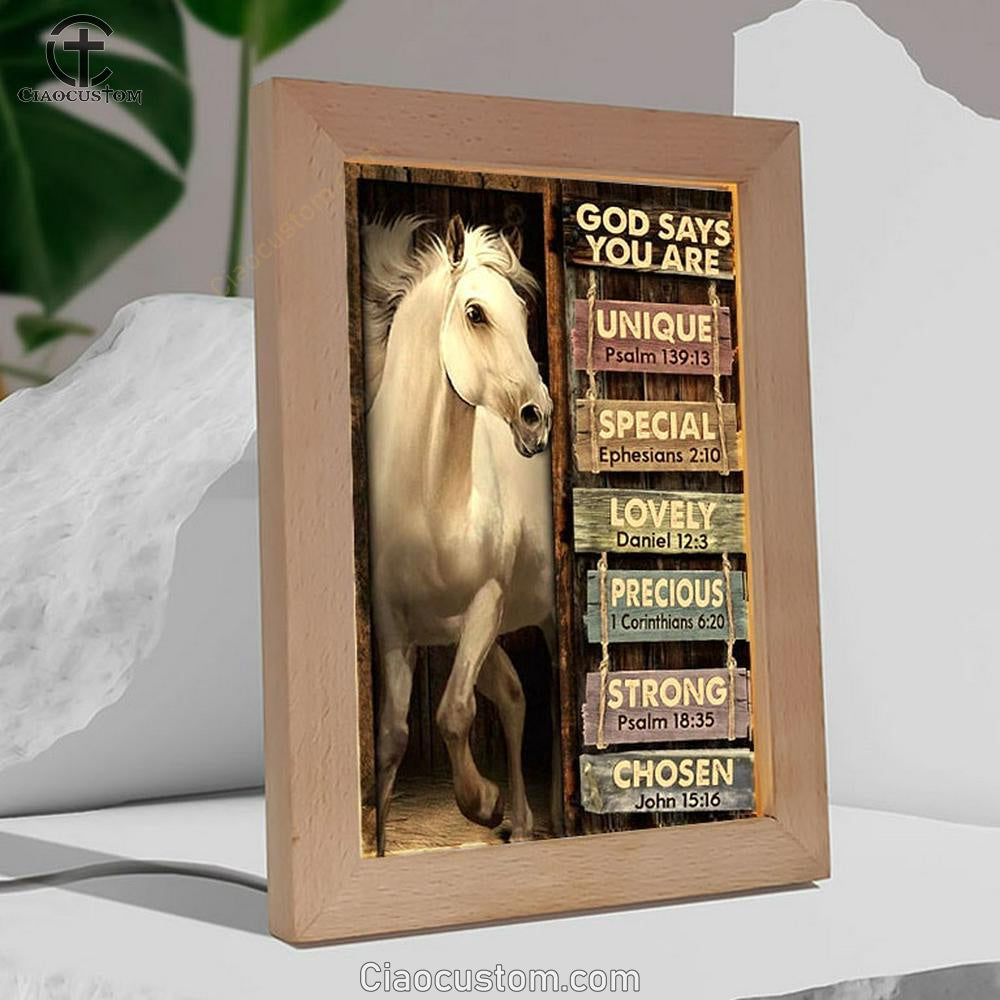 Horse Jesus Is Lord God Says You Are Frame Lamp