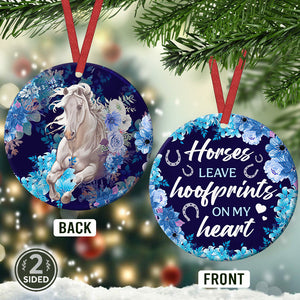 Horse Lover 3 Ceramic Circle Ornament - Decorative Ornament - Christmas Ornament