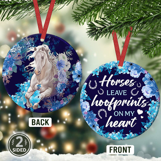 Horse Lover 3 Ceramic Circle Ornament - Decorative Ornament - Christmas Ornament