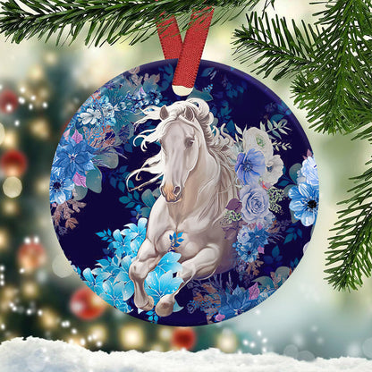 Horse Lover 3 Ceramic Circle Ornament - Decorative Ornament - Christmas Ornament