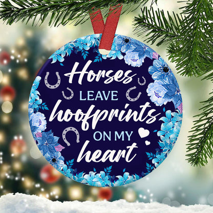 Horse Lover 3 Ceramic Circle Ornament - Decorative Ornament - Christmas Ornament