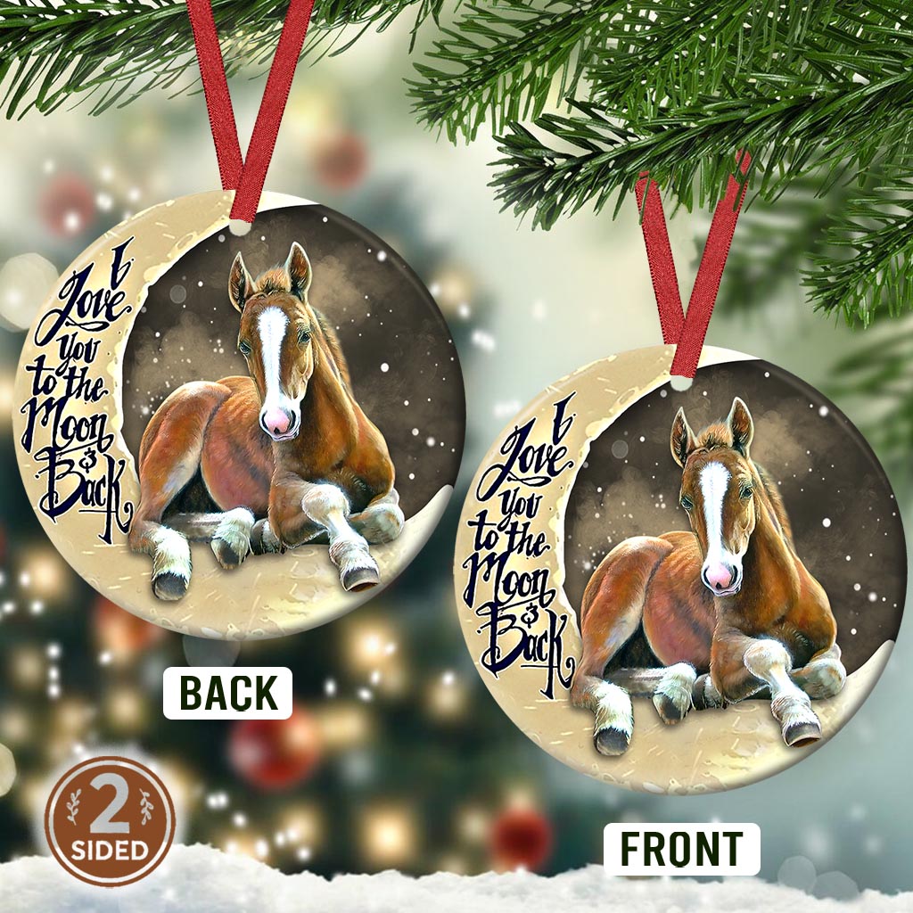 Horse Lover Circle Ornament - Christmas Ornament - Ciaocustom
