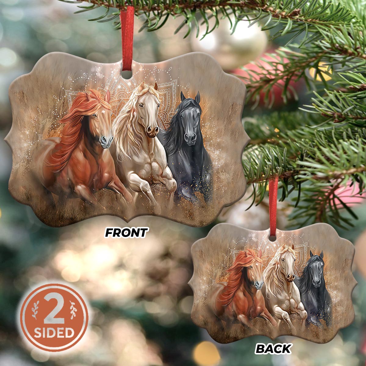 Horse Lover Metal Ornament - Christmas Ornament - Christmas Gift