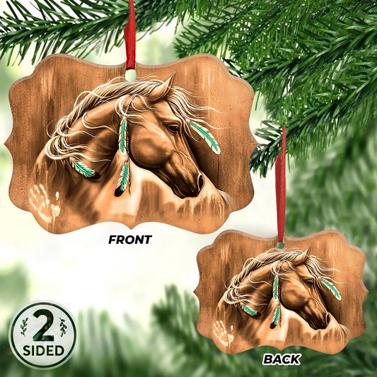 Horse Native American Metal Ornament - Christmas Ornament - Christmas Gift