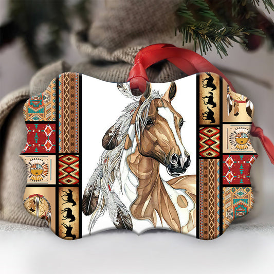 Horse Native American Pattern Ornament - Christmas Ornament - Ciaocustom