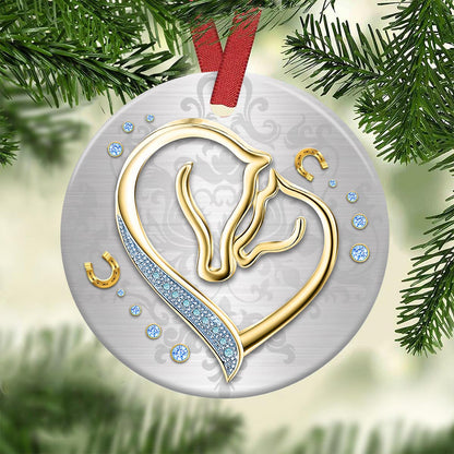 Horse To My Daughter 2 Ceramic Circle Ornament - Decorative Ornament - Christmas Ornament