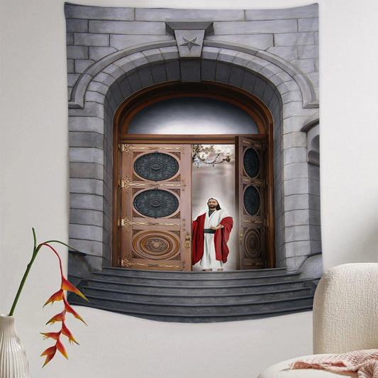 House Of The Lord Tapestry - Jesus Picture - Religious Tapestry - Christian Tapestry Wall Hangings