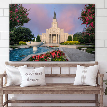 Houston Temple A House Of Peace Canvas Wall Art - Jesus Christ Picture - Canvas Christian Wall Art