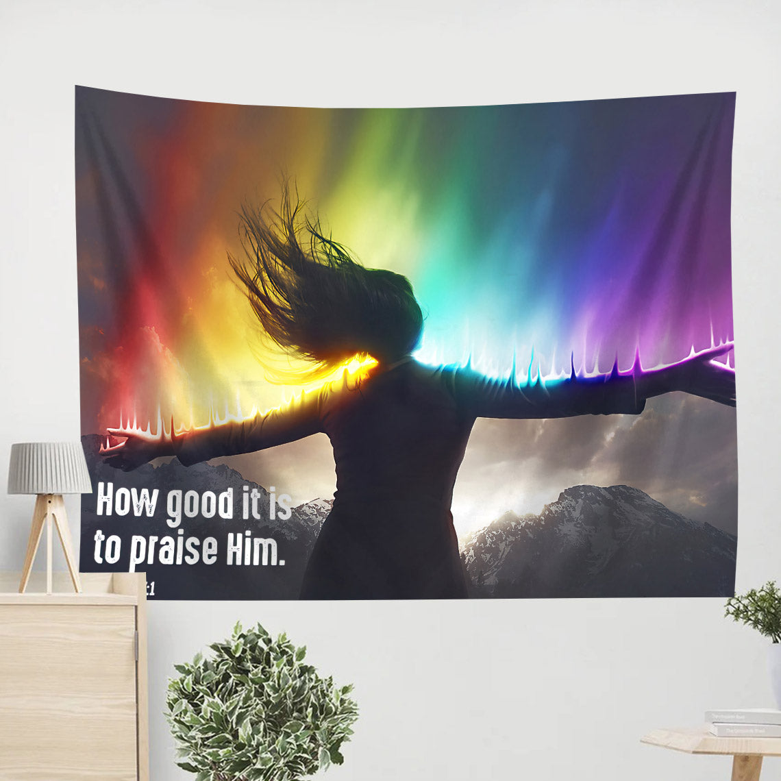 How Good It Is To Praise Him Psalm 147 1 - Bible Tapestry - Tapestry Of Jesus - Christian Wall Tapestry