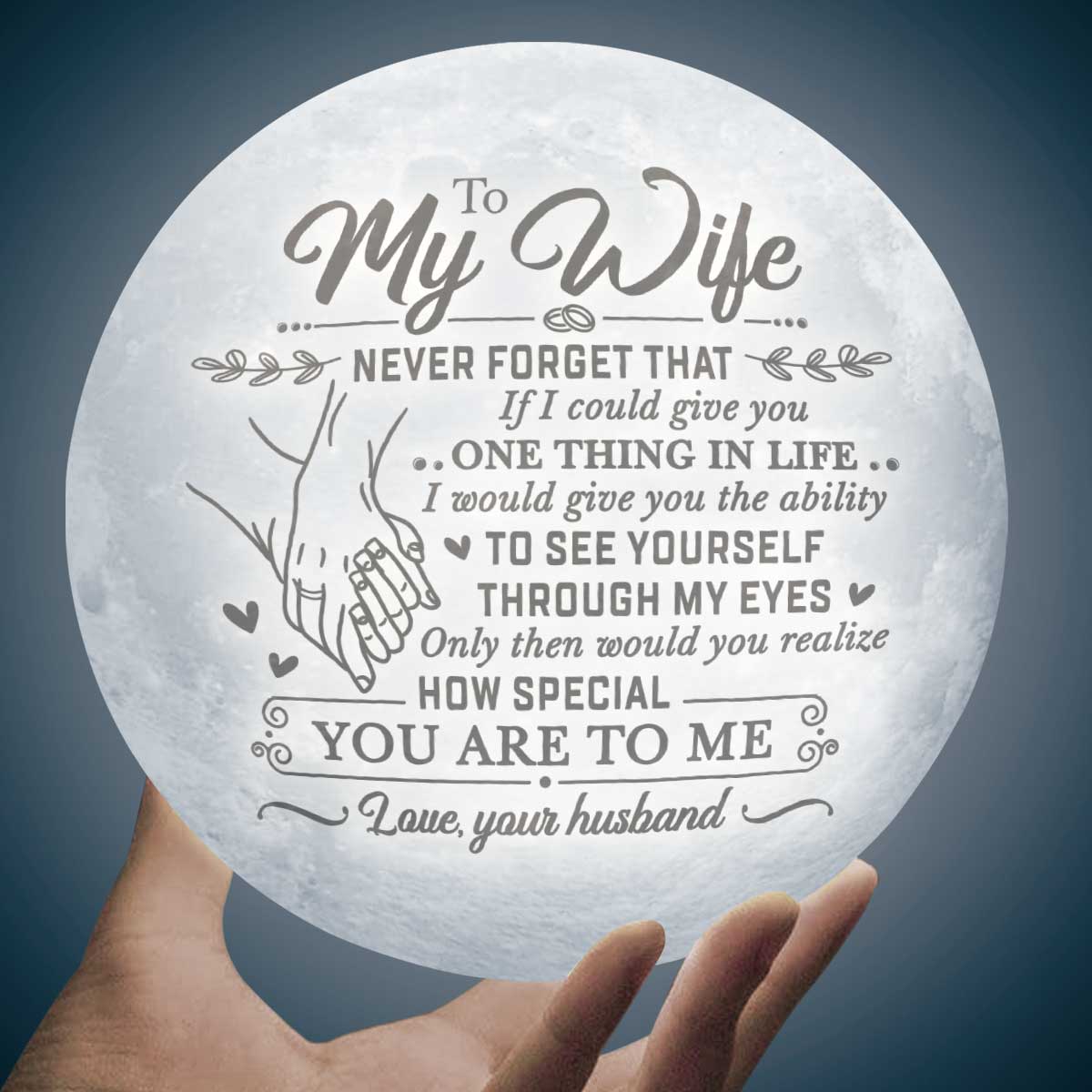 How Special You Are To Me 3d Printed Moon Lamp - To My Wife - Valentines Gifts For Wife - Marriage Gifts For Couple - Anniversary Gift