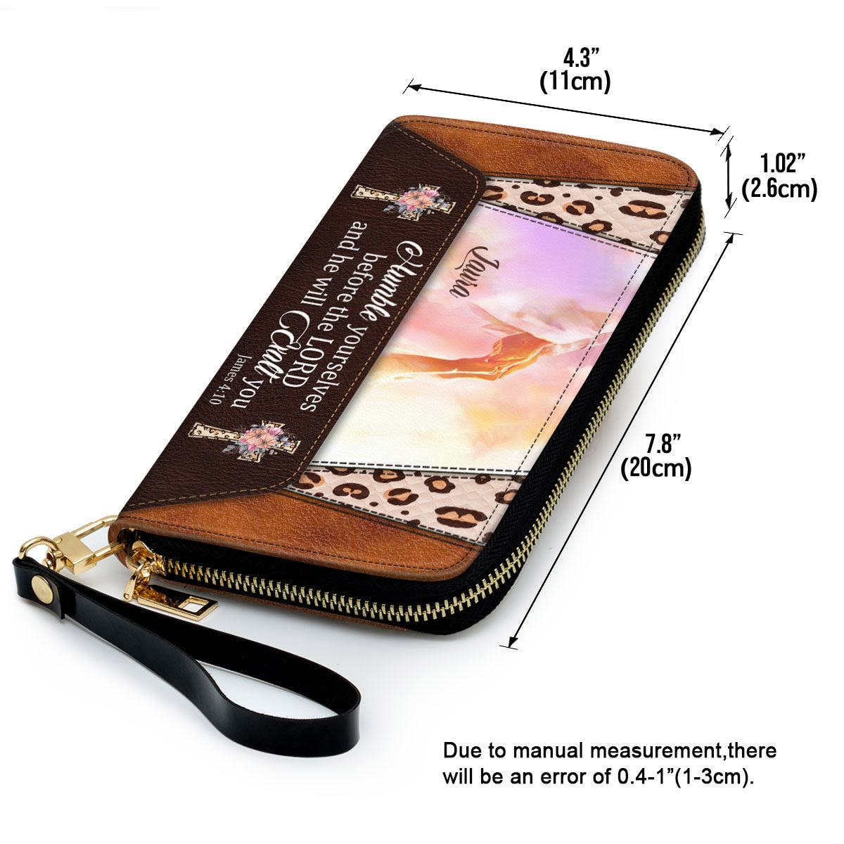 Humble Yourselves Before The Lord, And He Will Exalt You Clutch Purse For Women - Personalized Name - Christian Gifts For Women