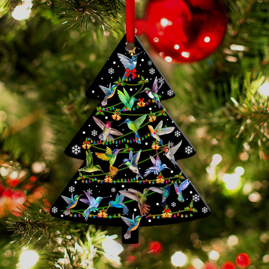 Hummingbird Christmas Tree Tree Shaped Ornament - Christmas Ornament - Ciaocustom