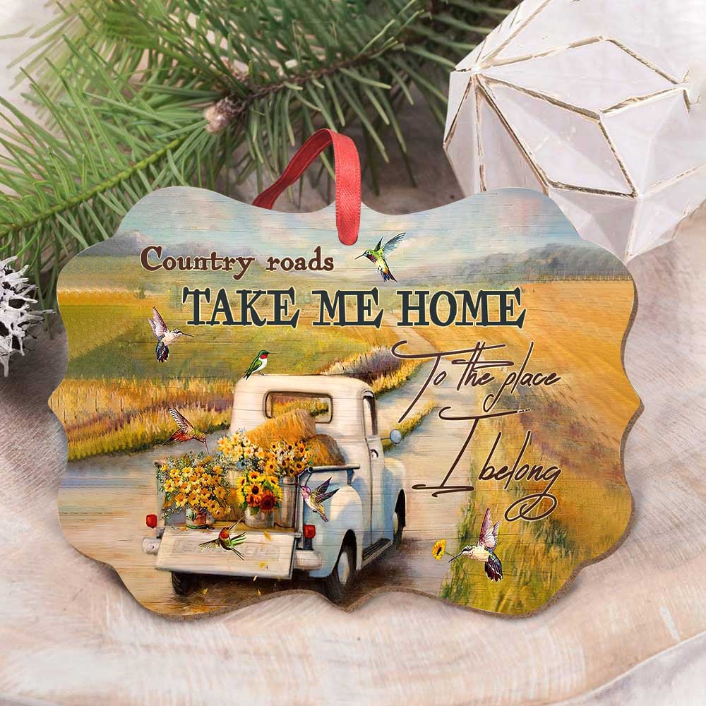 Hummingbird Faith Country Road Metal Ornament - Christmas Ornament - Christmas Gift