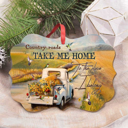 Hummingbird Faith Country Road Metal Ornament - Christmas Ornament - Christmas Gift