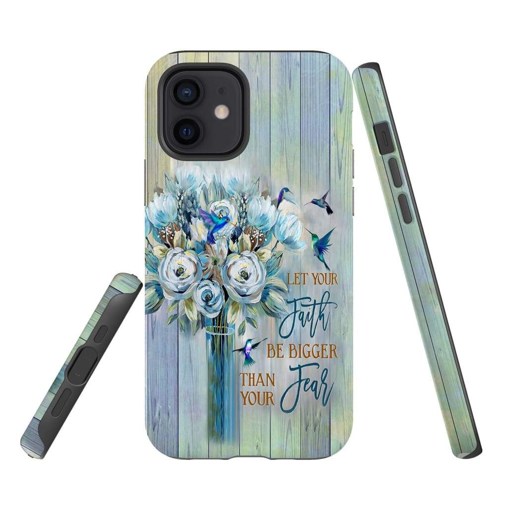 Hummingbird Floral - Let Your Faith Be Bigger Than Your Fear Christian Phone Case - Bible Verse Phone Cases Samsung