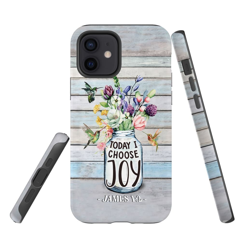 Hummingbird Flowers Today I Choose Joy Phone Case - Bible Verse Phone Cases Samsung