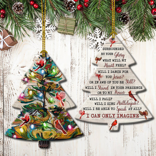 Hummingbird In Tree Only Imagine Tree Shaped Ornament - Christmas Ornament - Ciaocustom