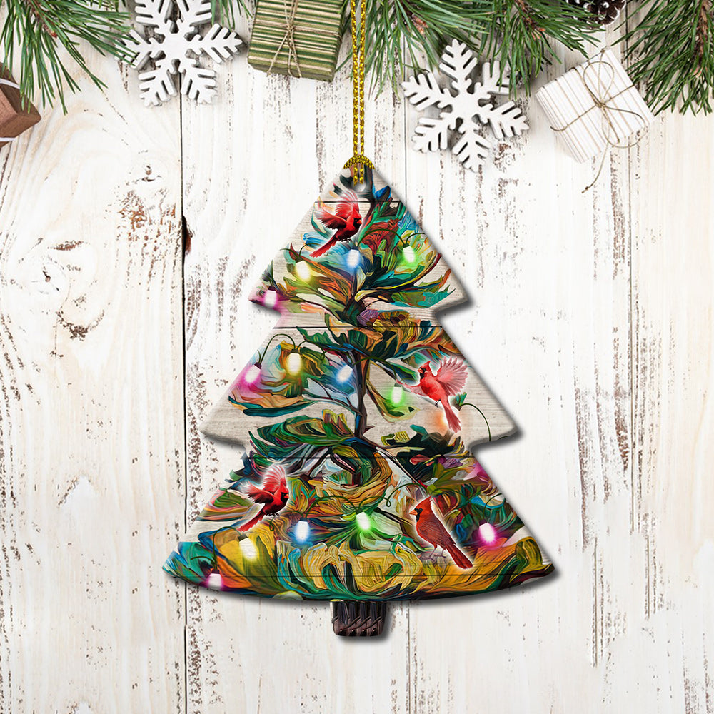 Hummingbird In Tree Only Imagine Tree Shaped Ornament - Christmas Ornament - Ciaocustom