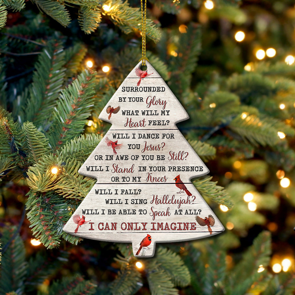 Hummingbird In Tree Only Imagine Tree Shaped Ornament - Christmas Ornament - Ciaocustom