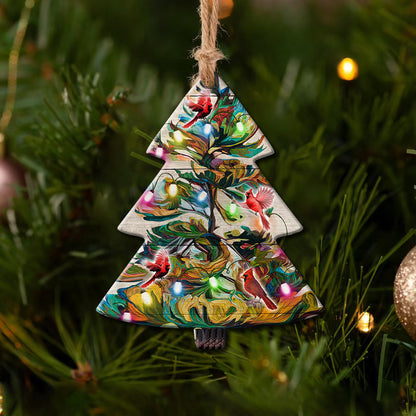 Hummingbird In Tree Only Imagine Tree Shaped Ornament - Christmas Ornament - Ciaocustom