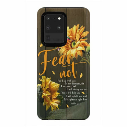 Hummingbird Sunflower - Isaiah 4110 Fear Not For I Am With You Christian Phone Case - Bible Verse Phone Cases Samsung