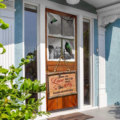 Hummingbird Those We Love Don't Go Away Door Cover - Religious Door Decorations