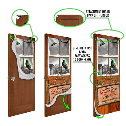 Hummingbird Those We Love Don't Go Away Door Cover - Religious Door Decorations