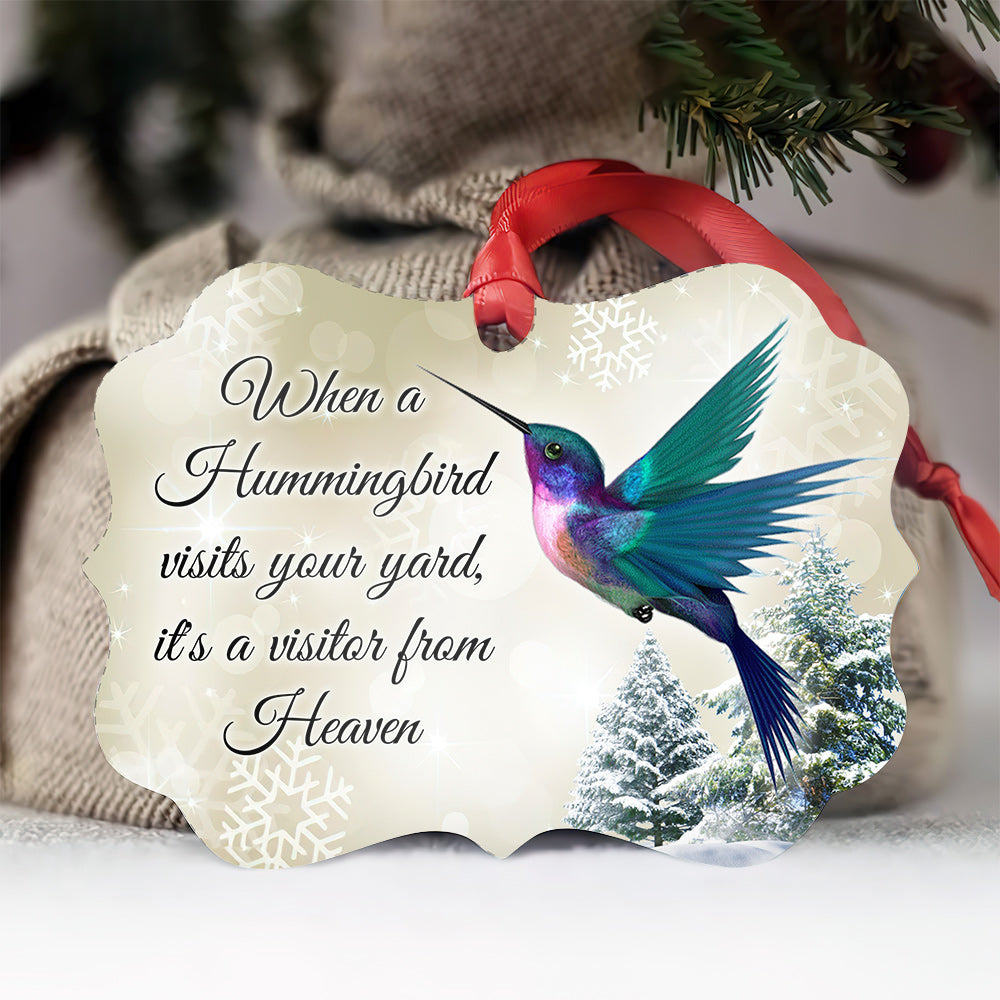 Hummingbird Visits Your Yard Ornament - Christmas Ornament - Ciaocustom