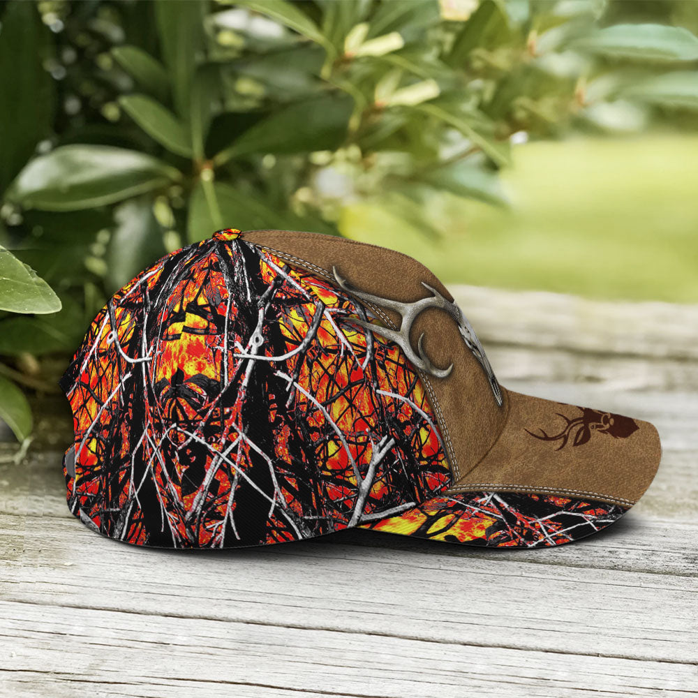 Hunting Camouflage Multicolor Deer Logo Baseball Cap