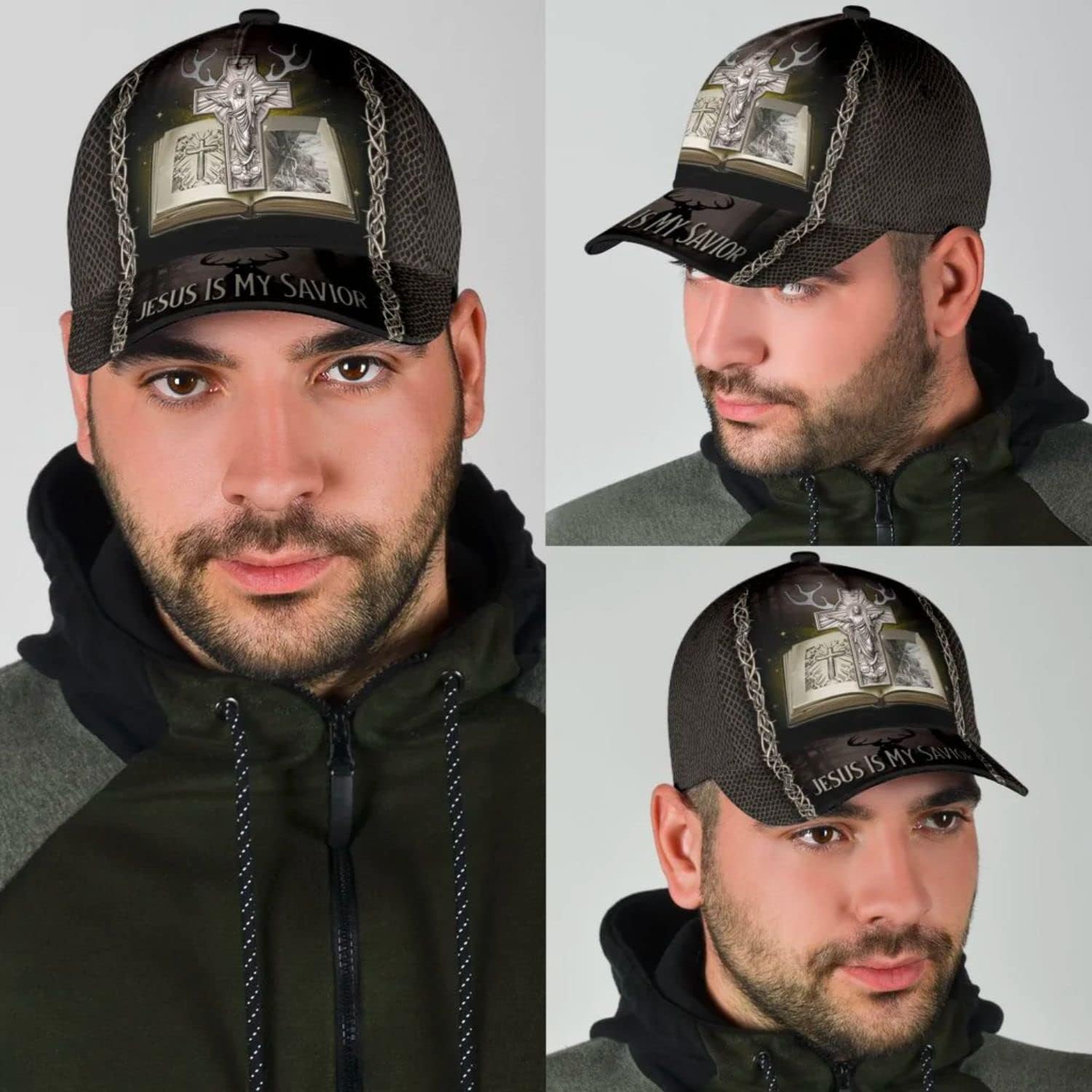 Hunting Jesus Is My Savior Baseball Cap - Christian Hats for Men and Women