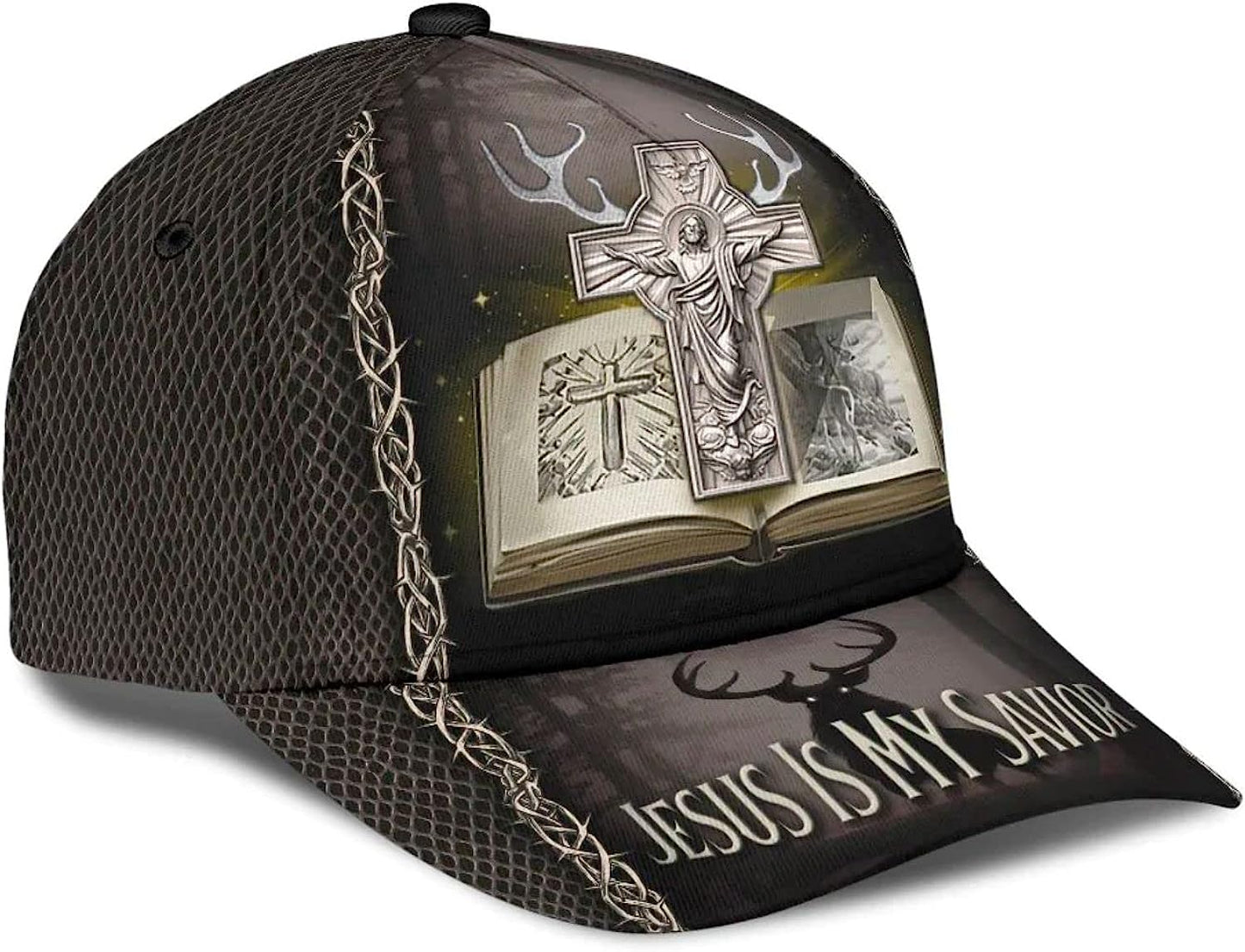 Hunting Jesus Is My Savior Baseball Cap - Christian Hats for Men and Women