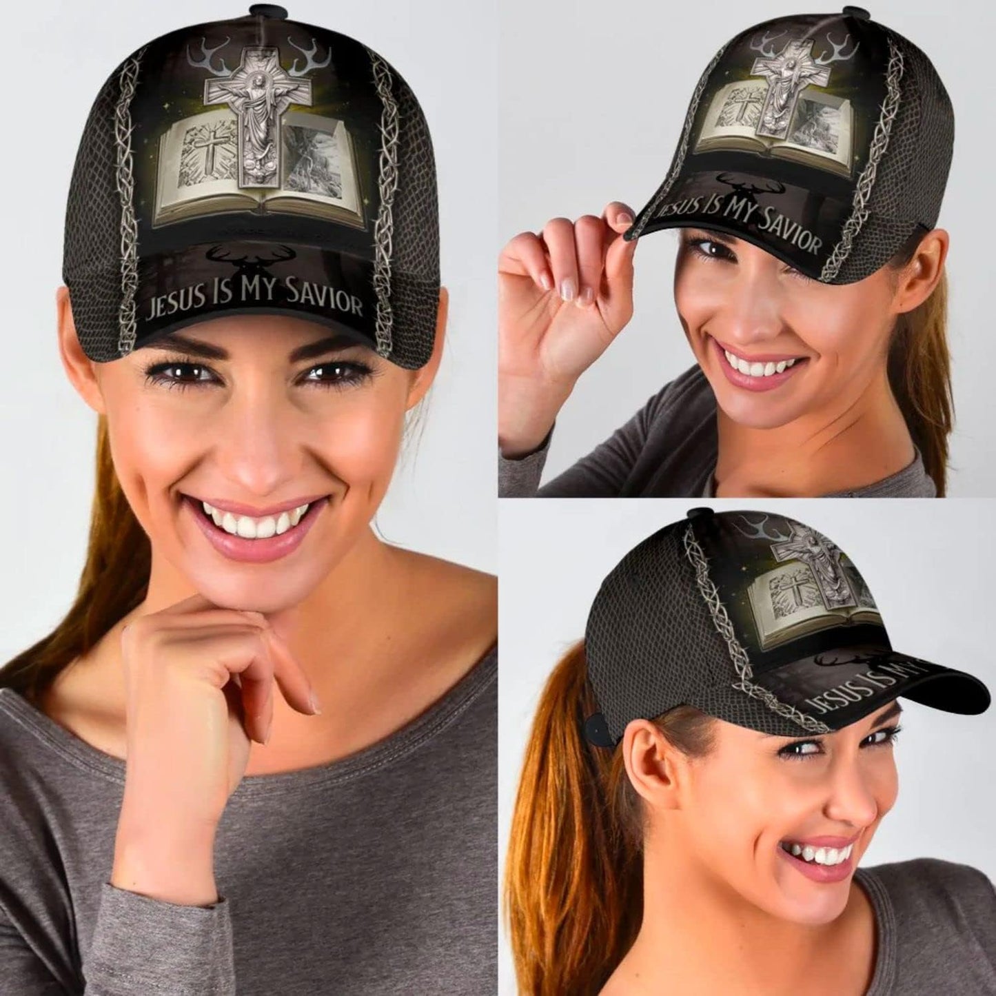 Hunting Jesus Is My Savior Baseball Cap - Christian Hats for Men and Women