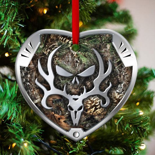 Hunting Metal Style For Hunting Lovers Heart Ornament - Christmas Ornament - Ciaocustom